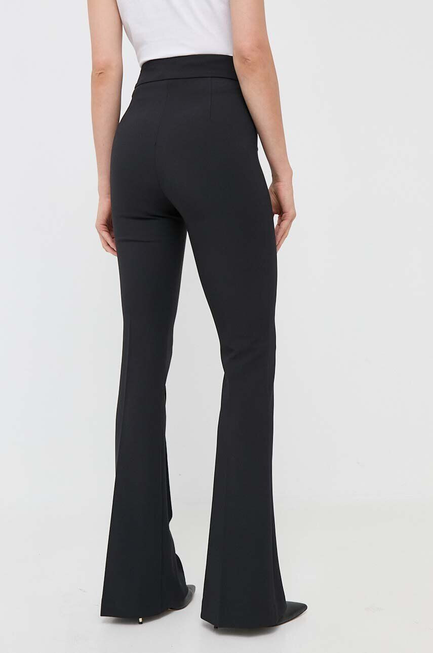 Elisabetta Franchi pantaloni femei culoarea negru evazati high waist - Pled.ro