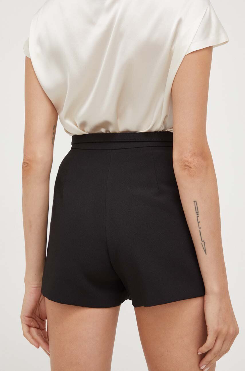 Elisabetta Franchi pantaloni scurti femei culoarea negru modelator high waist - Pled.ro