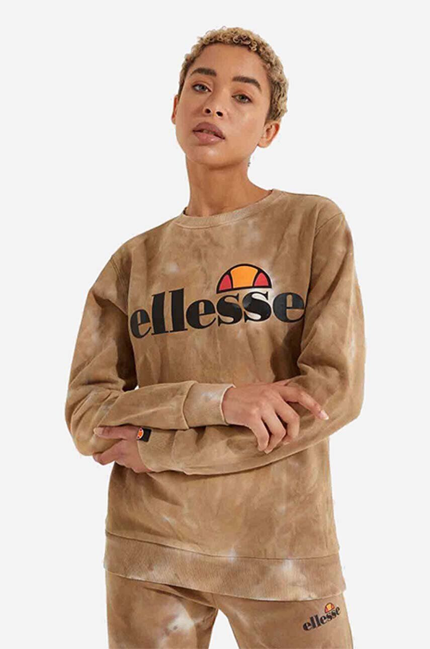 Ellesse bluză Agata Tie Dye femei culoarea maro modelator SGK11290-BROWN - Pled.ro