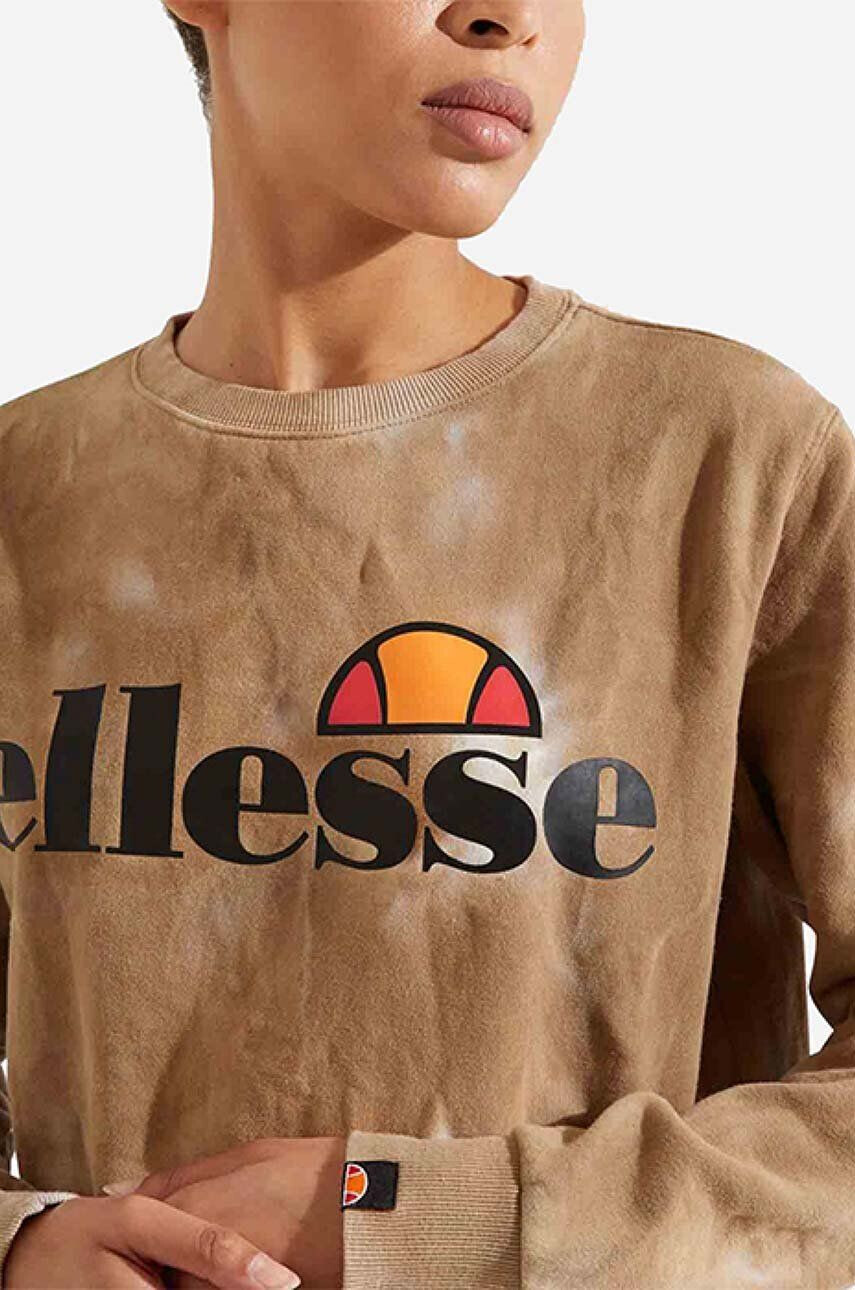 Ellesse bluză Agata Tie Dye femei culoarea maro modelator SGK11290-BROWN - Pled.ro