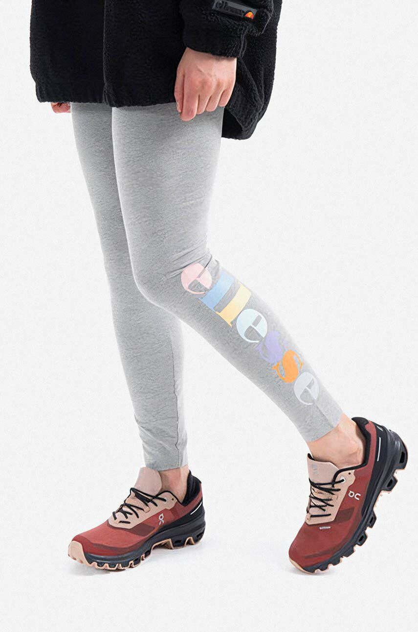 Ellesse colanți Tilly Legging femei culoarea gri cu imprimeu SGK13351-grey - Pled.ro