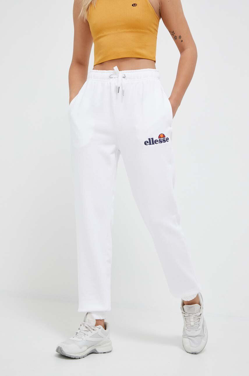 Ellesse Pantaloni femei culoarea alb material neted SGK13459-011 - Pled.ro