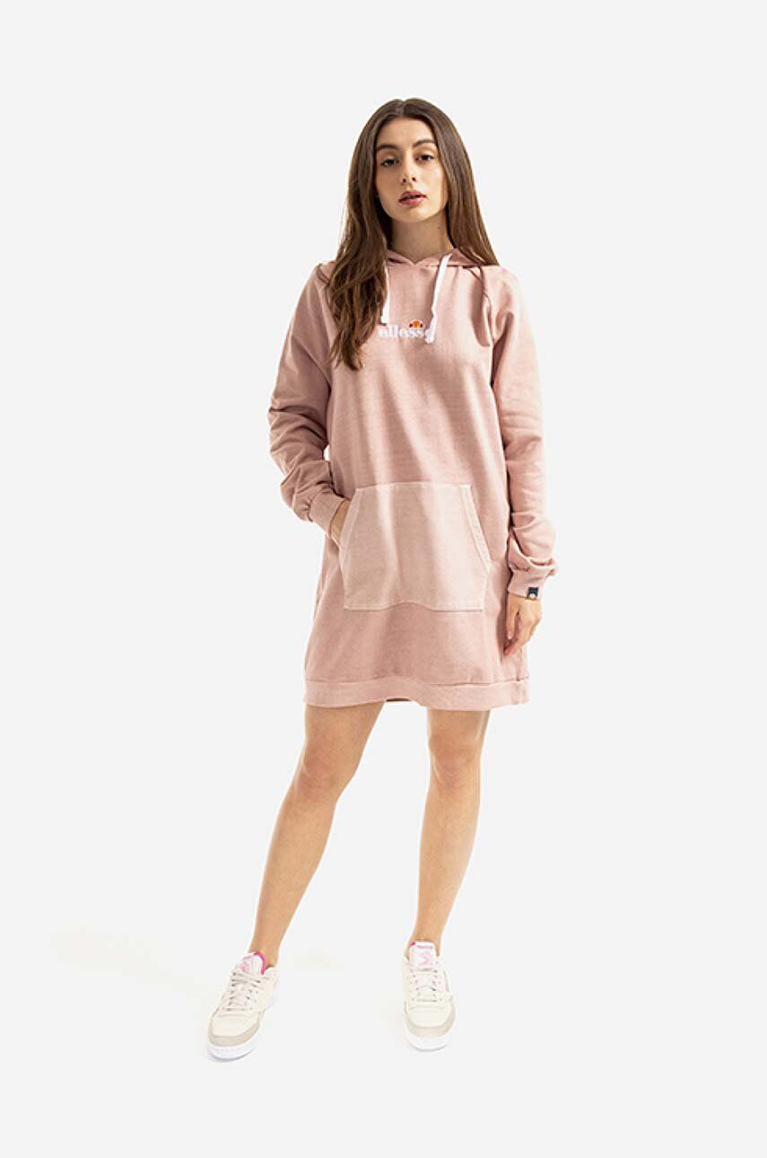 Ellesse rochie din bumbac Triphala Dress culoarea roz mini oversize SGM13152-PINK - Pled.ro