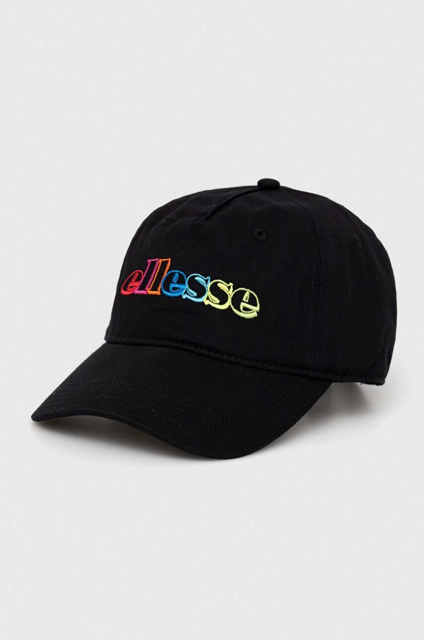 Ellesse șapcă de baseball din bumbac culoarea negru cu imprimeu SARA3012-BLACK - Pled.ro