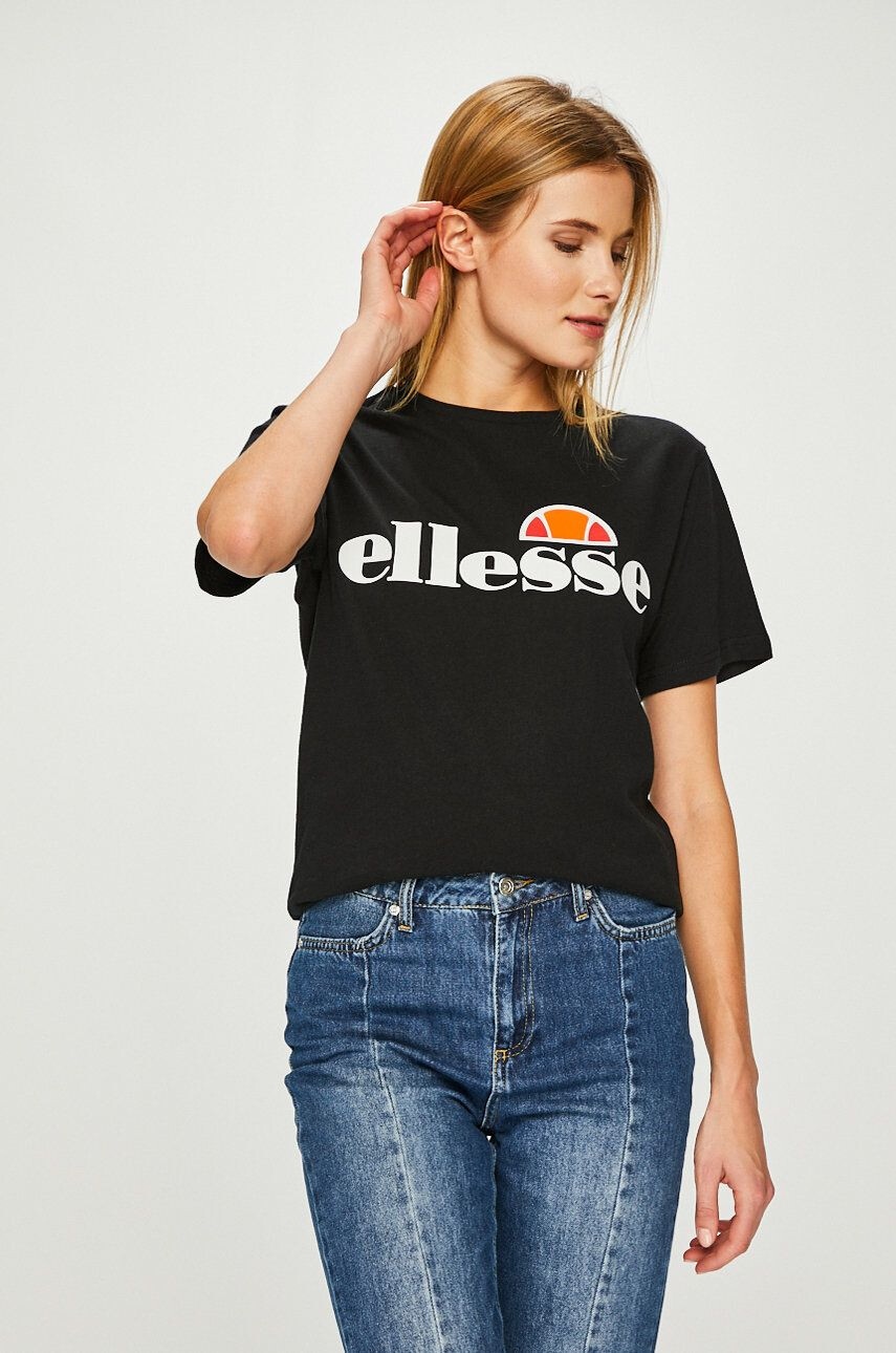 Ellesse tricou din bumbac culoarea negru SGS03237-White - Pled.ro