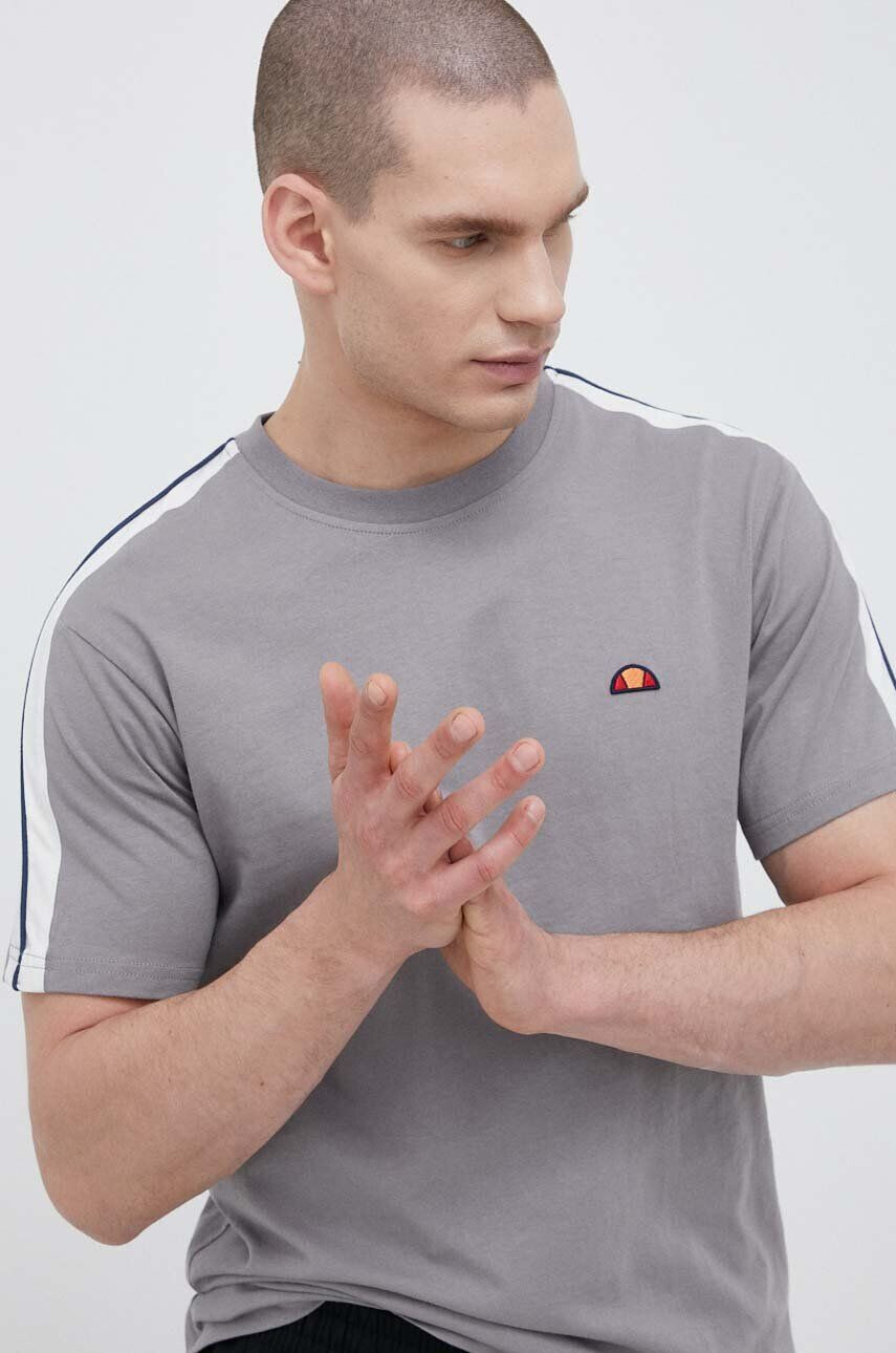 Ellesse tricou din bumbac culoarea gri cu imprimeu - Pled.ro