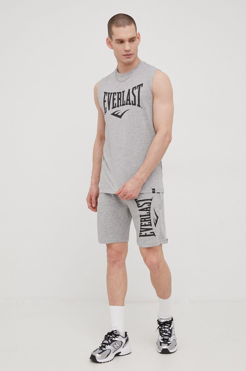 Everlast pantaloni scurti barbati culoarea gri melanj - Pled.ro