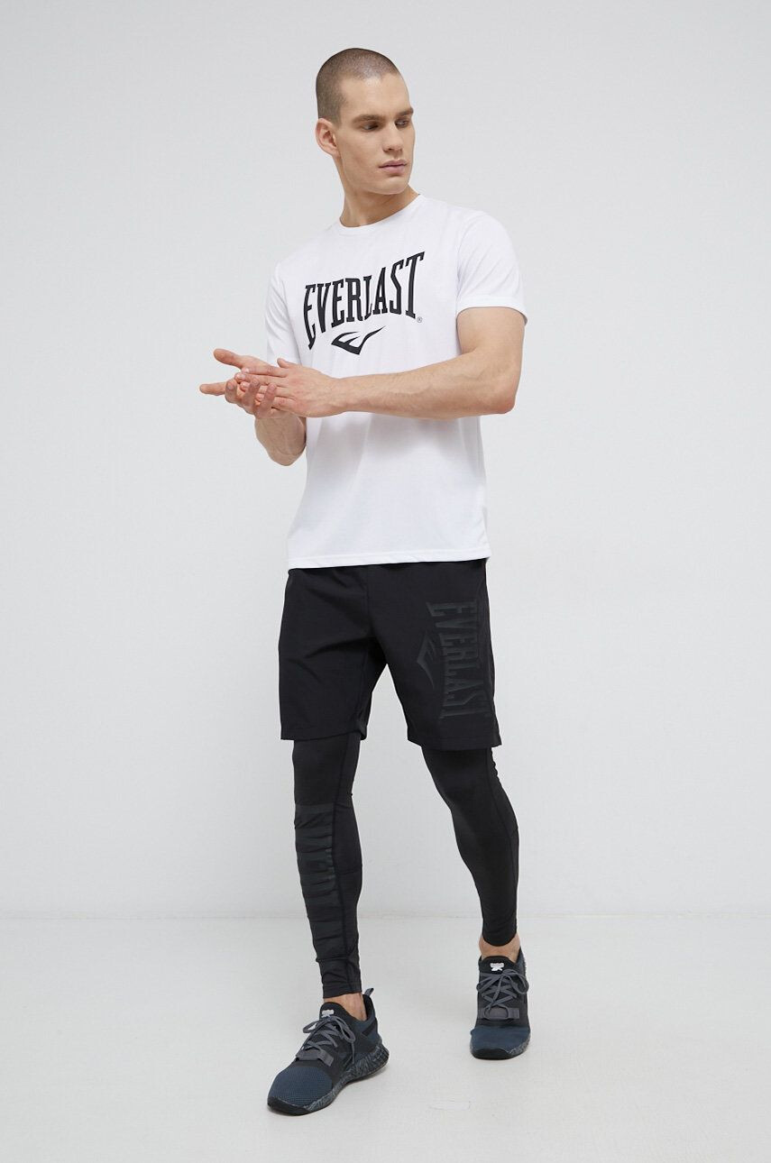 Everlast Tricou culoarea alb cu imprimeu - Pled.ro