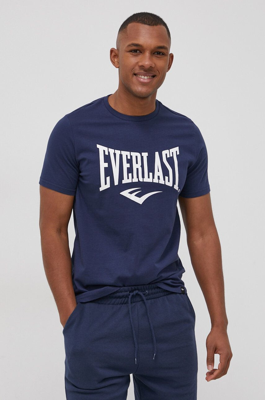 Everlast Tricou din bumbac culoarea albastru marin cu imprimeu - Pled.ro