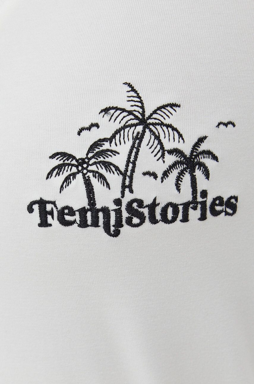 Femi Stories longsleeve femei culoarea alb - Pled.ro