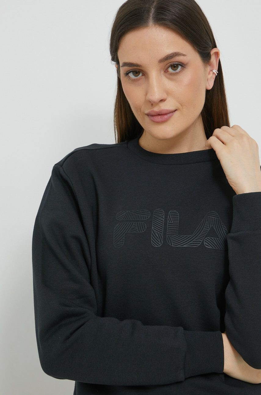 Fila bluza femei culoarea negru cu imprimeu - Pled.ro