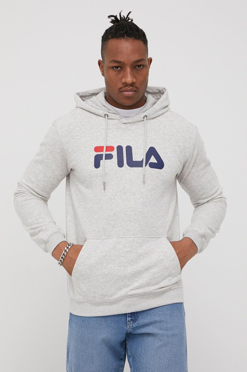 Fila bluza culoarea galben cu glugă cu imprimeu - Pled.ro