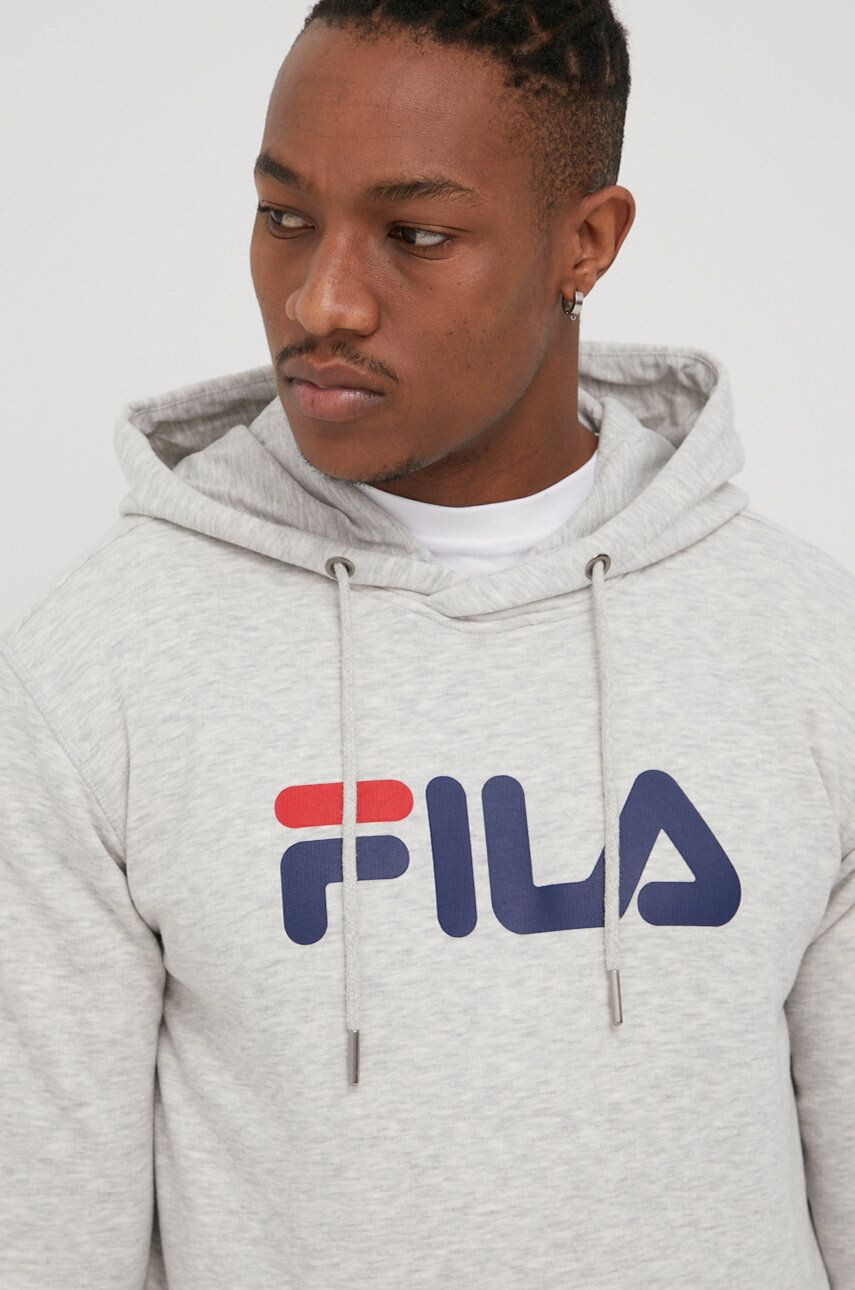 Fila bluza culoarea galben cu glugă cu imprimeu - Pled.ro