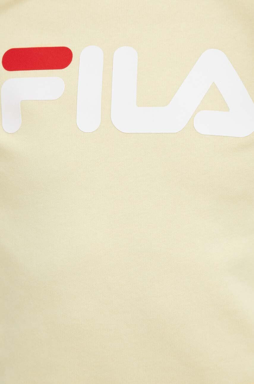 Fila bluza culoarea galben cu glugă cu imprimeu - Pled.ro