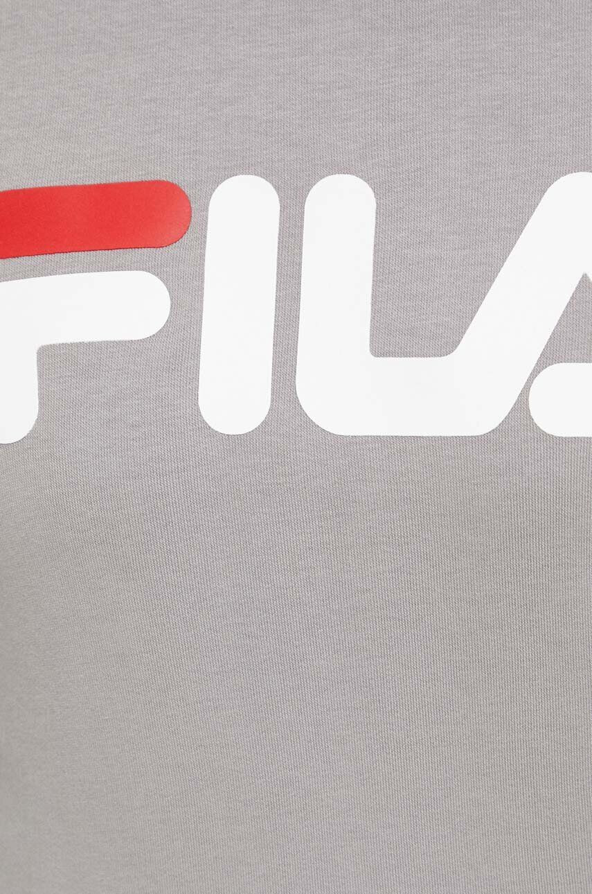 Fila bluza culoarea gri cu glugă cu imprimeu - Pled.ro