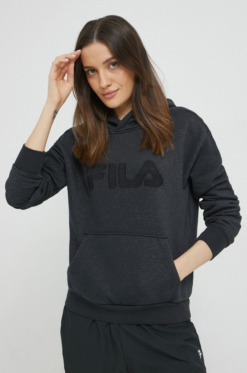 Fila bluza femei culoarea negru neted - Pled.ro