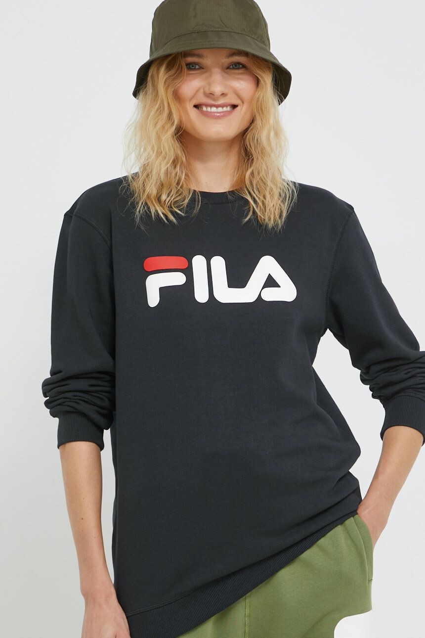 Fila bluza culoarea negru cu imprimeu - Pled.ro