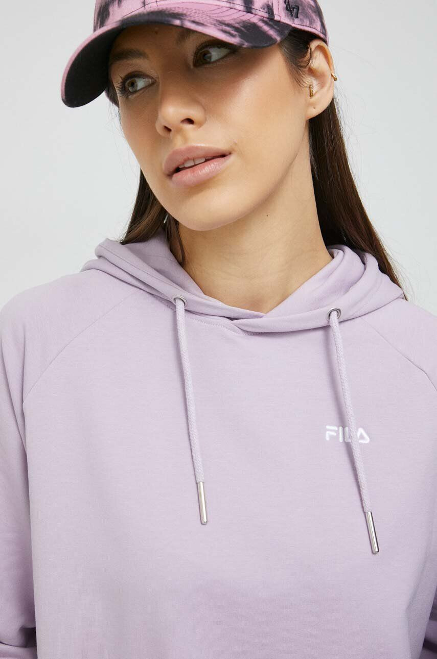 Fila bluza culoarea alb cu glugă cu imprimeu - Pled.ro