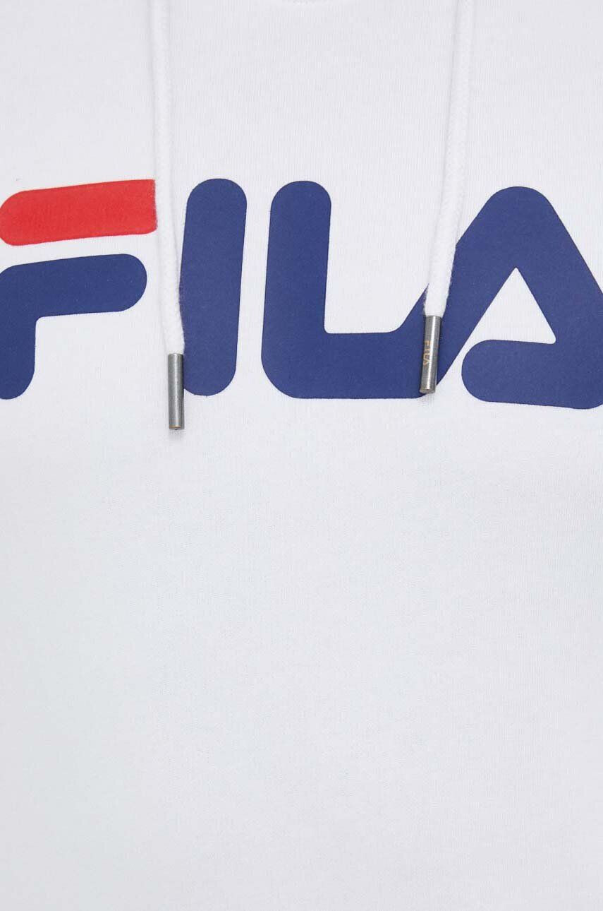 Fila bluza culoarea alb cu glugă cu imprimeu - Pled.ro