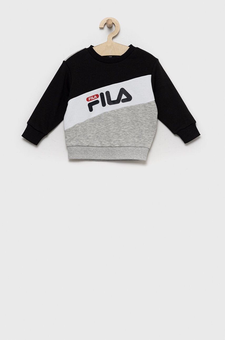 Fila bluza copii culoarea negru cu imprimeu - Pled.ro