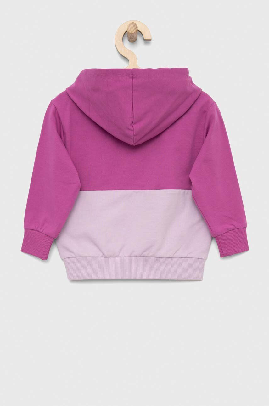 Fila bluza copii culoarea violet cu glugă cu imprimeu - Pled.ro