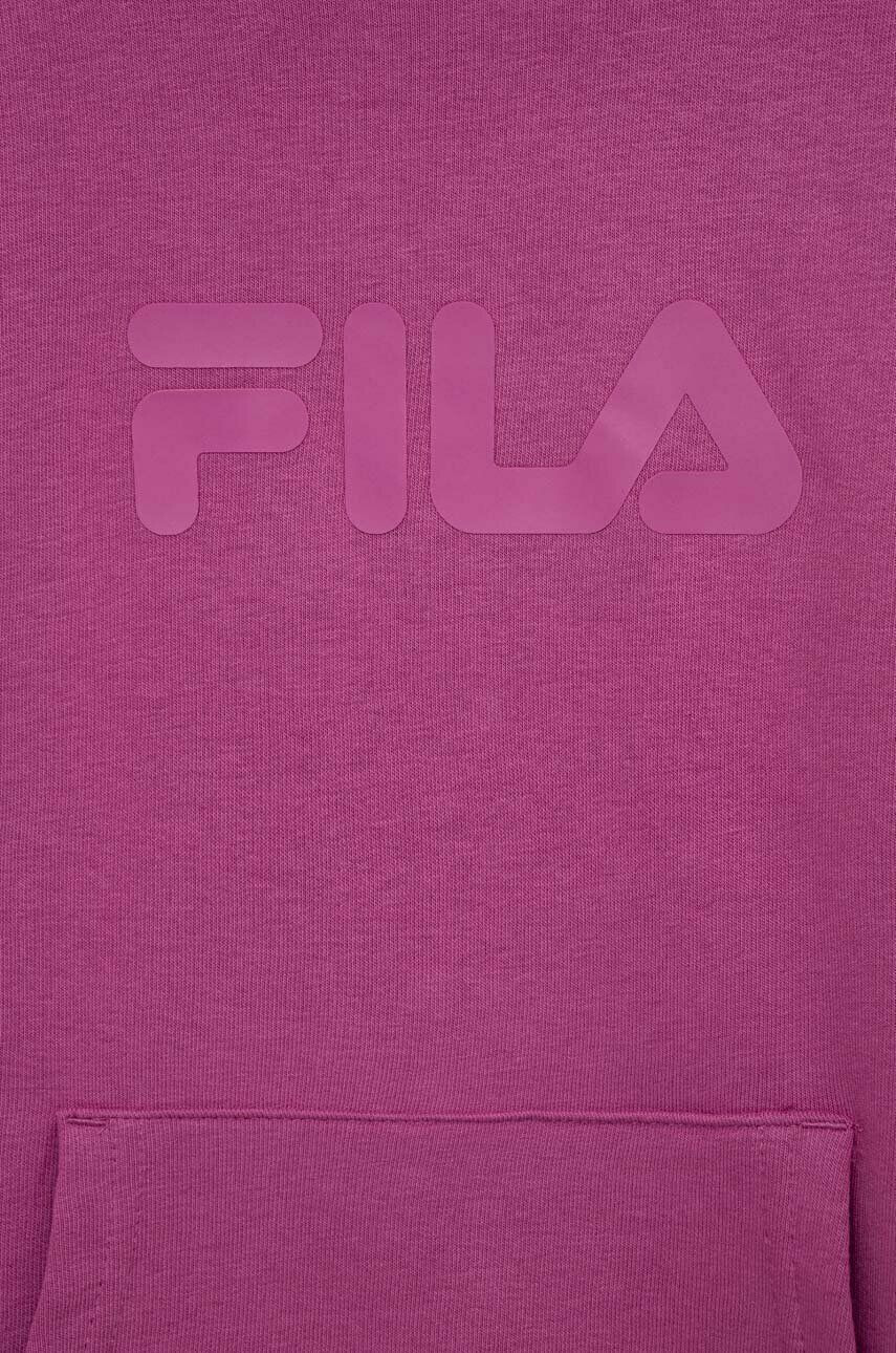 Fila bluza copii culoarea violet cu glugă cu imprimeu - Pled.ro