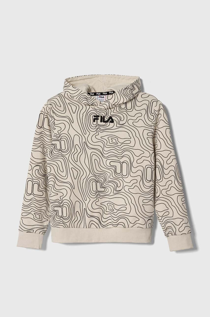 Fila bluza copii BIMOEHLEN AOP culoarea alb cu glugă modelator - Pled.ro