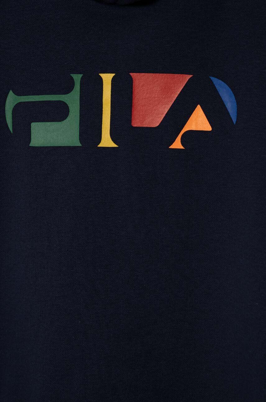 Fila bluza copii BINDLACH culoarea albastru marin cu glugă cu imprimeu - Pled.ro