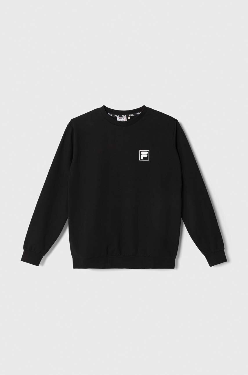 Fila bluza copii BLEIALF crew sweat culoarea negru cu imprimeu - Pled.ro