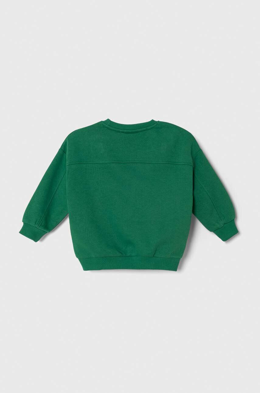 Fila bluza TETTAU crew neck culoarea verde cu imprimeu - Pled.ro