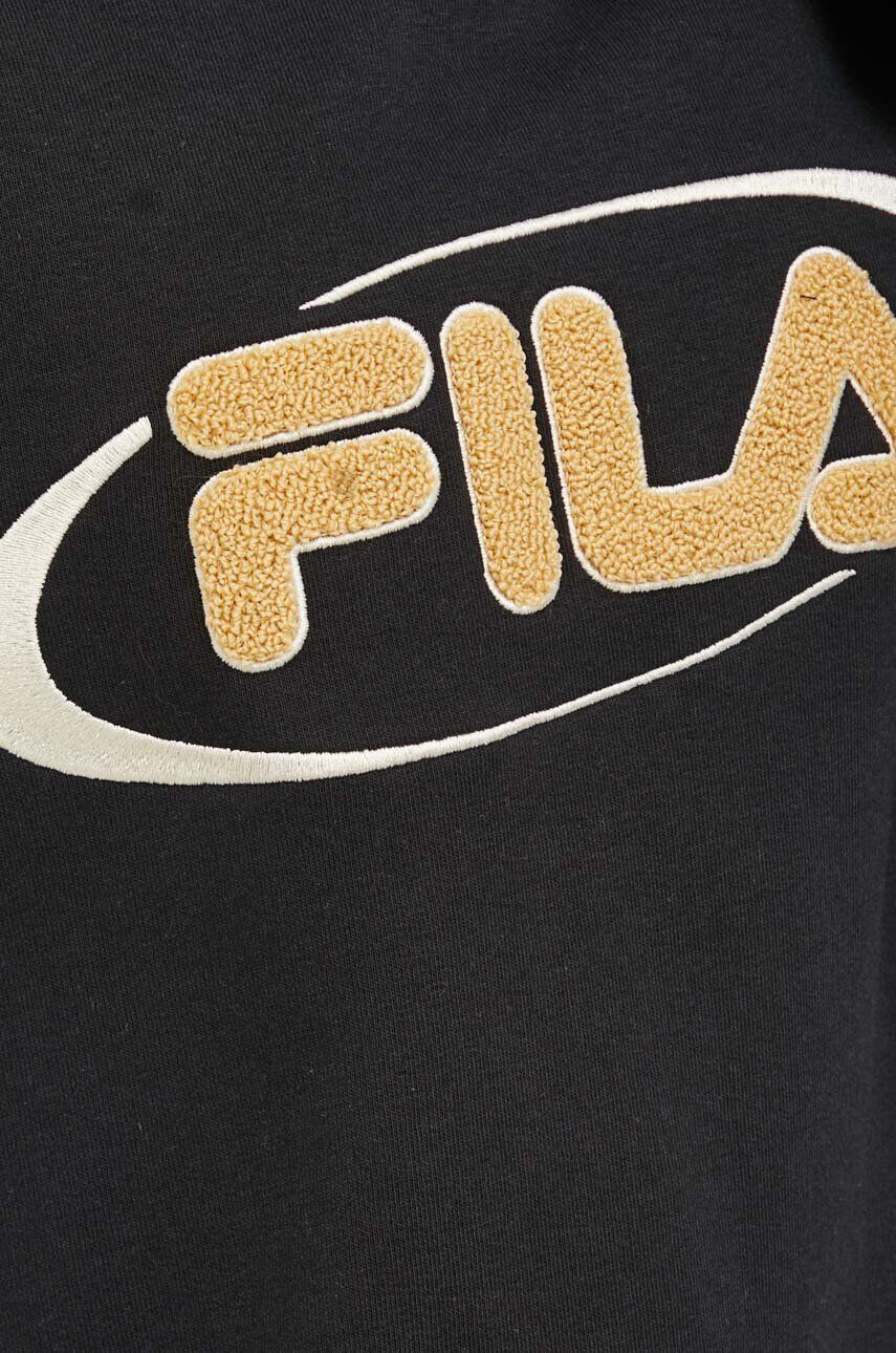 Fila bluza x Hailey Bieber femei culoarea negru cu imprimeu - Pled.ro