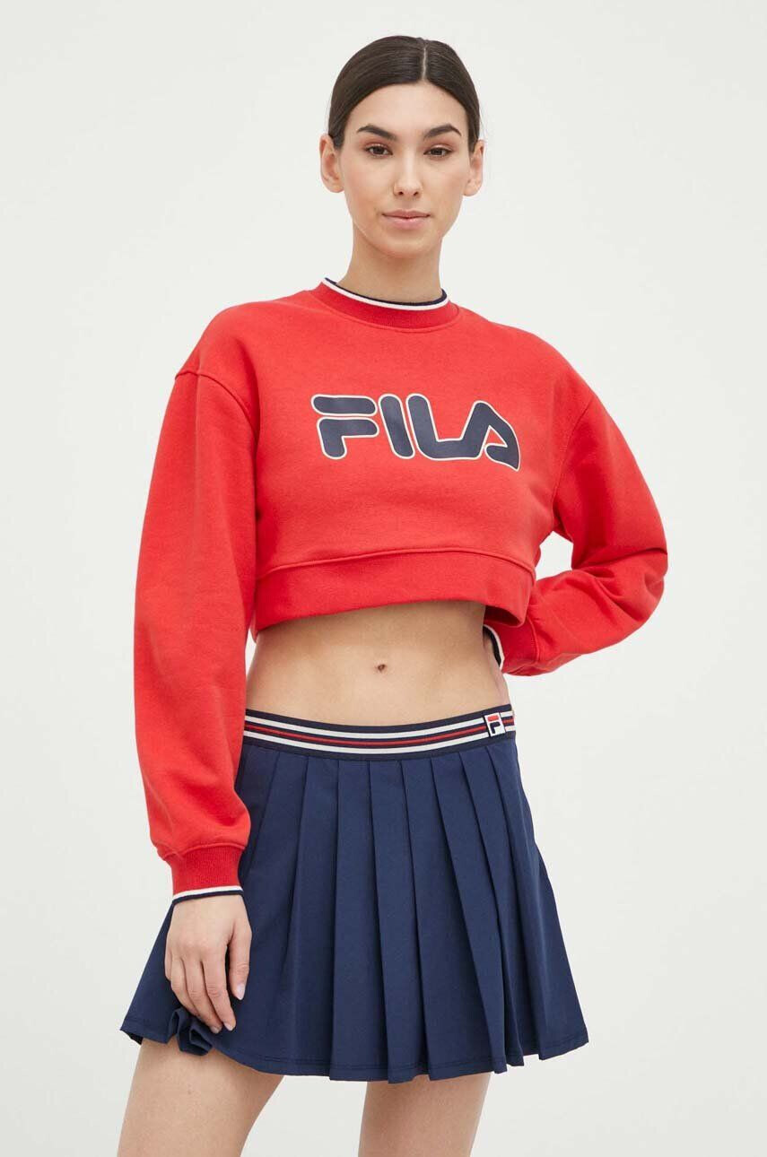 Fila bluza x Hailey Bieber femei culoarea rosu cu imprimeu - Pled.ro