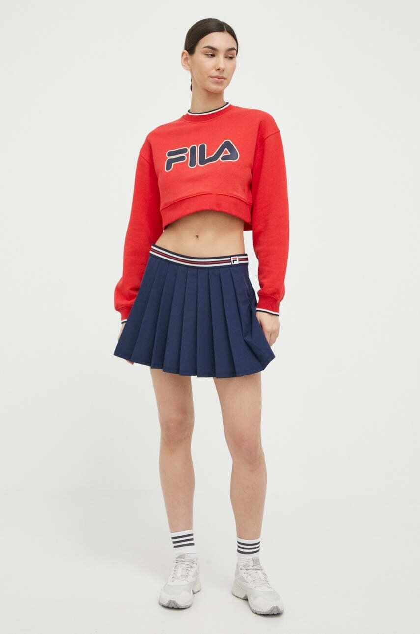 Fila bluza x Hailey Bieber femei culoarea rosu cu imprimeu - Pled.ro