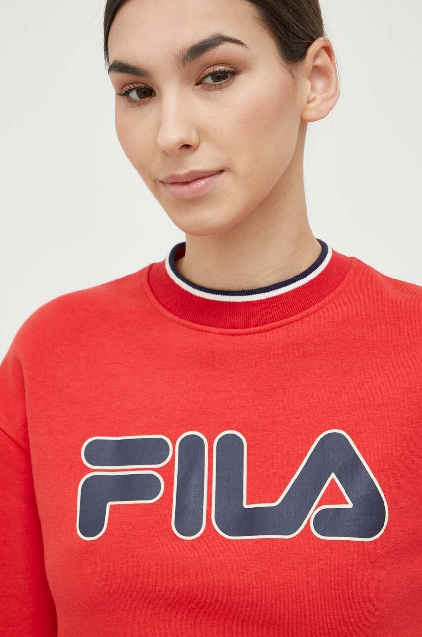 Fila bluza x Hailey Bieber femei culoarea rosu cu imprimeu - Pled.ro