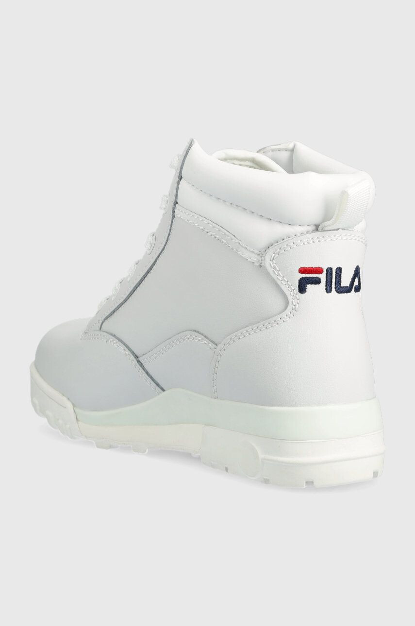 Fila bocanci de piele Grunge Ii L culoarea alb cu platforma - Pled.ro