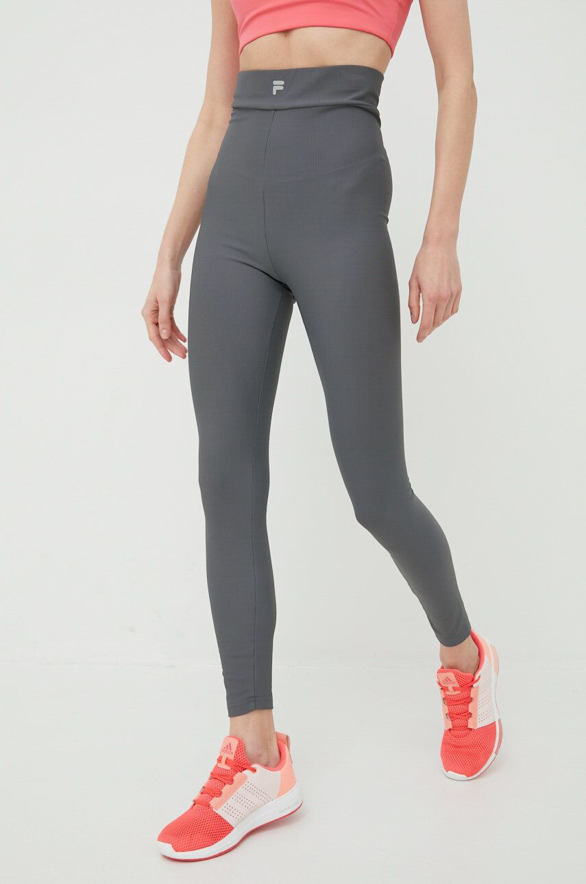 Fila leggins de antrenament Cervia femei culoarea gri neted - Pled.ro