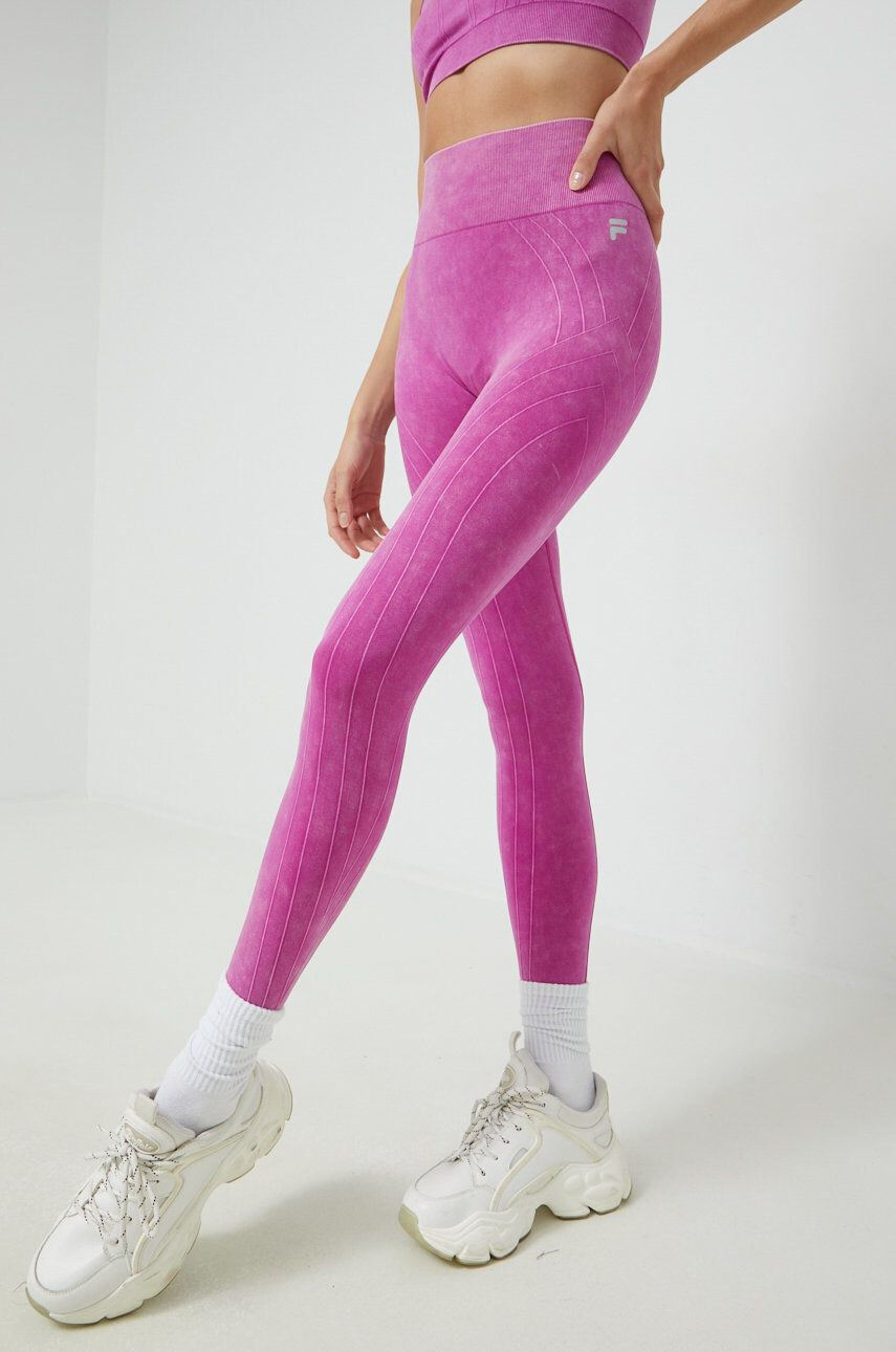 Fila leggins de antrenament Radom femei culoarea violet neted - Pled.ro