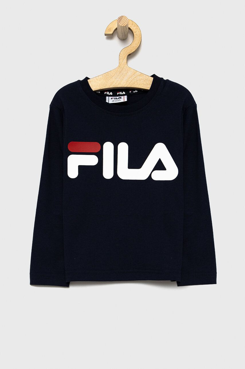 Fila Longsleeve copii culoarea albastru marin cu imprimeu - Pled.ro