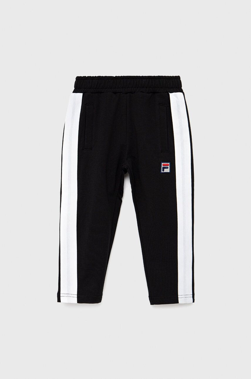 Fila pantaloni culoarea negru cu imprimeu - Pled.ro