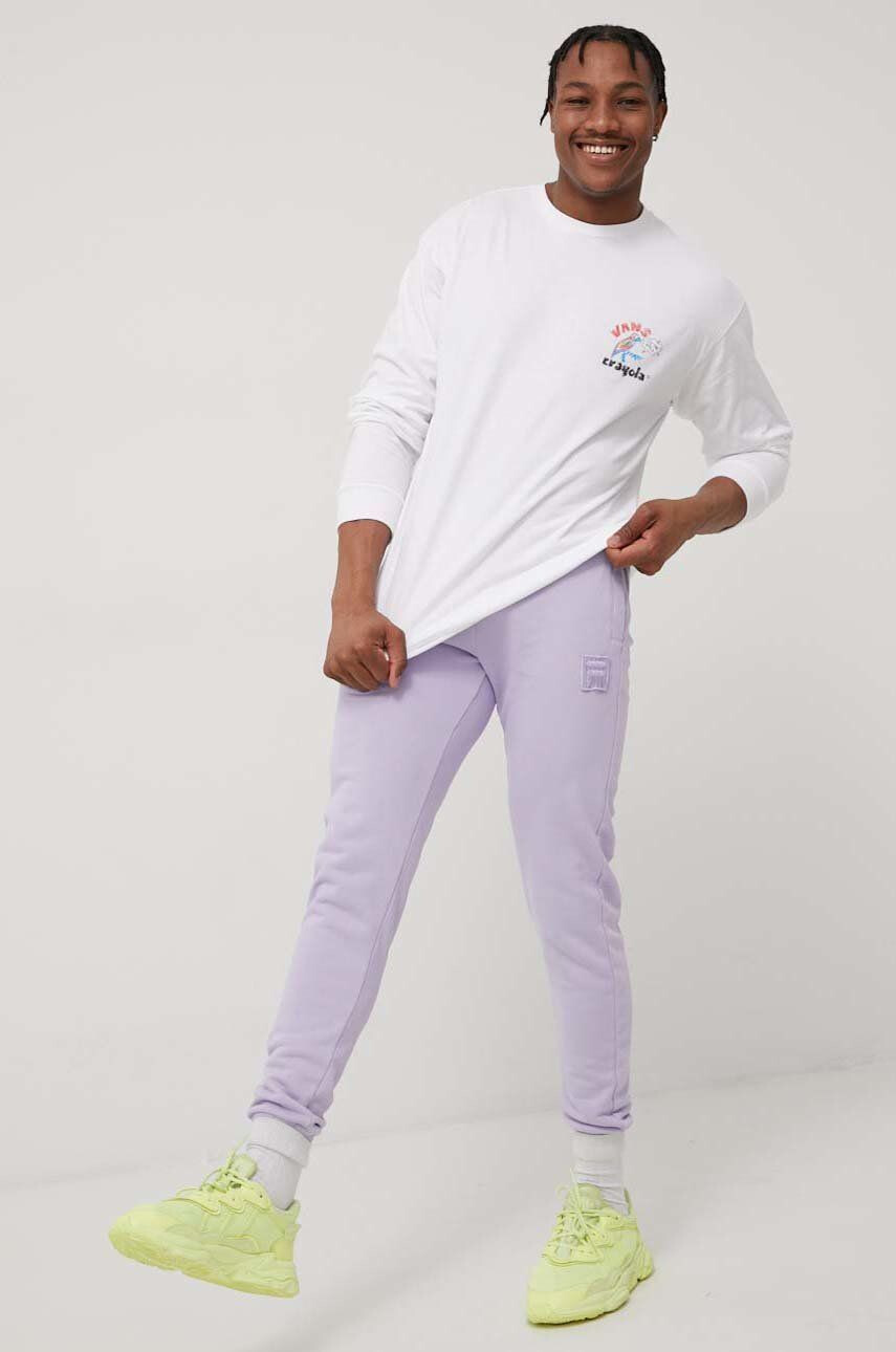 Fila pantaloni culoarea violet cu imprimeu - Pled.ro