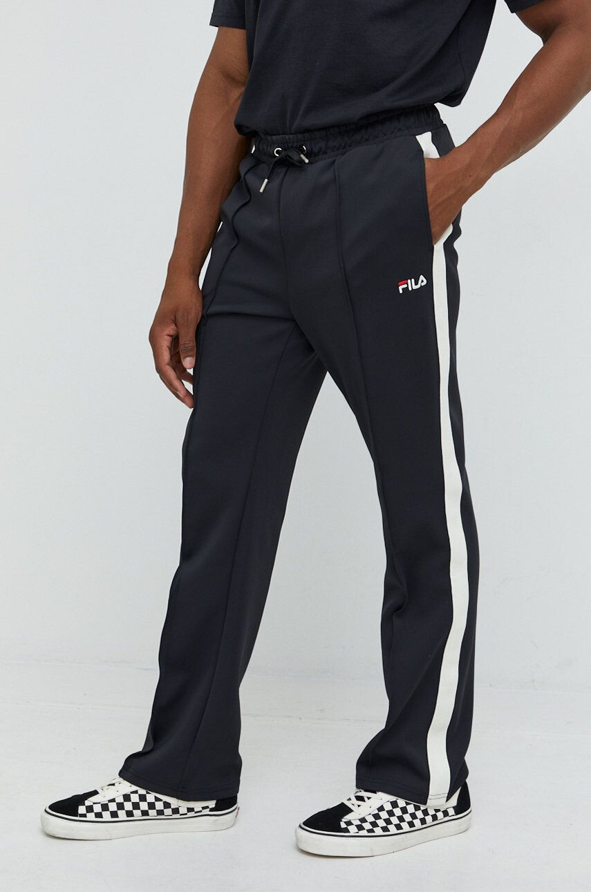 Fila pantaloni de trening barbati culoarea negru cu imprimeu - Pled.ro