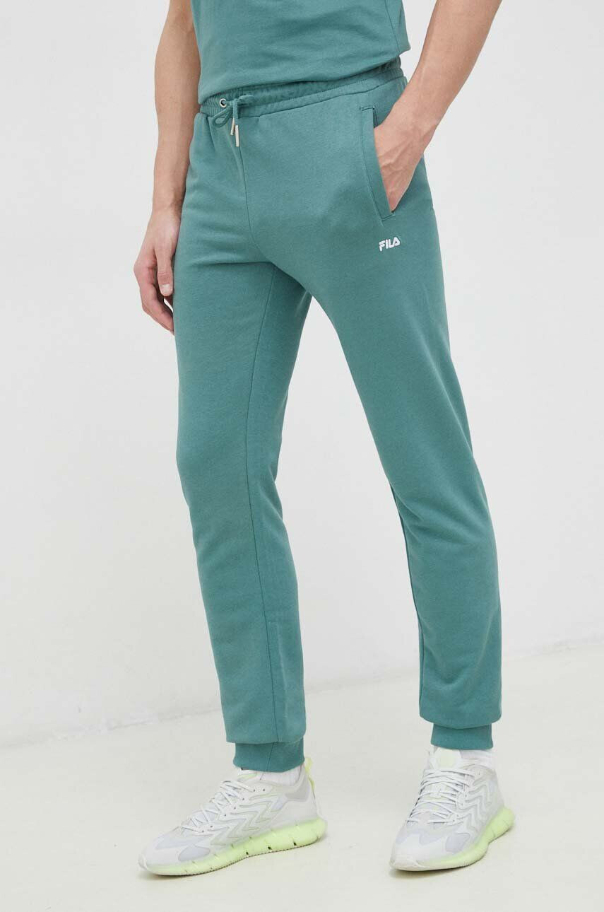 Fila pantaloni de trening culoarea verde neted - Pled.ro