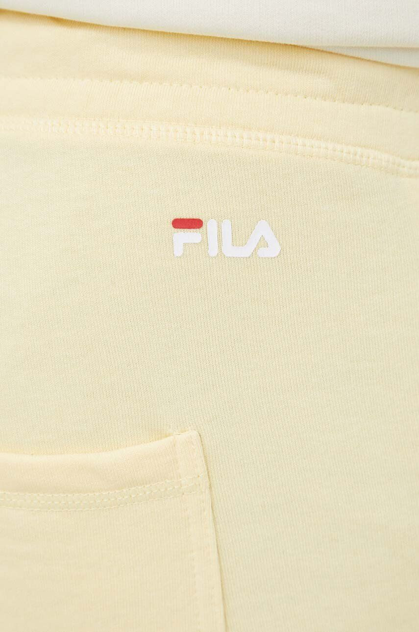 Fila pantaloni de trening culoarea galben modelator - Pled.ro