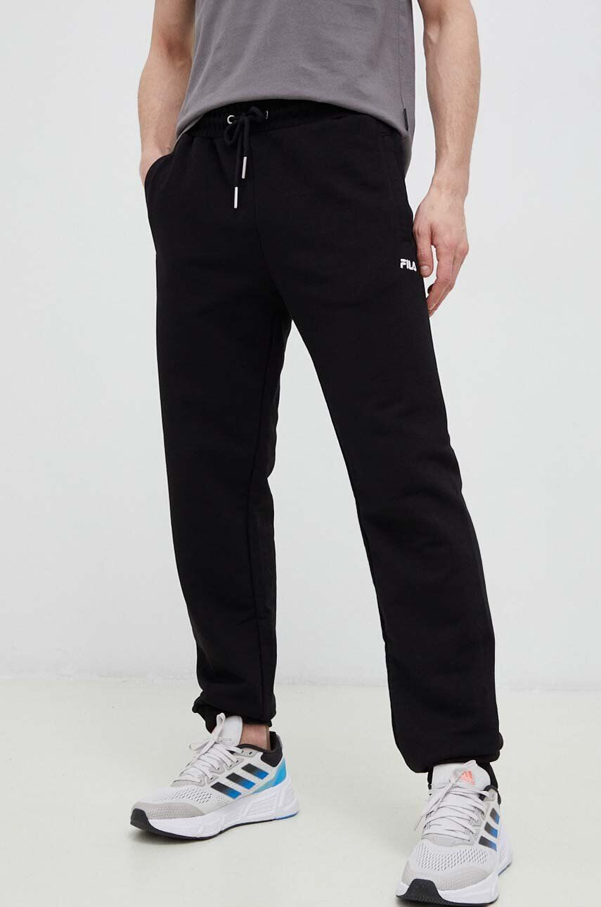 Fila pantaloni de trening culoarea negru neted - Pled.ro