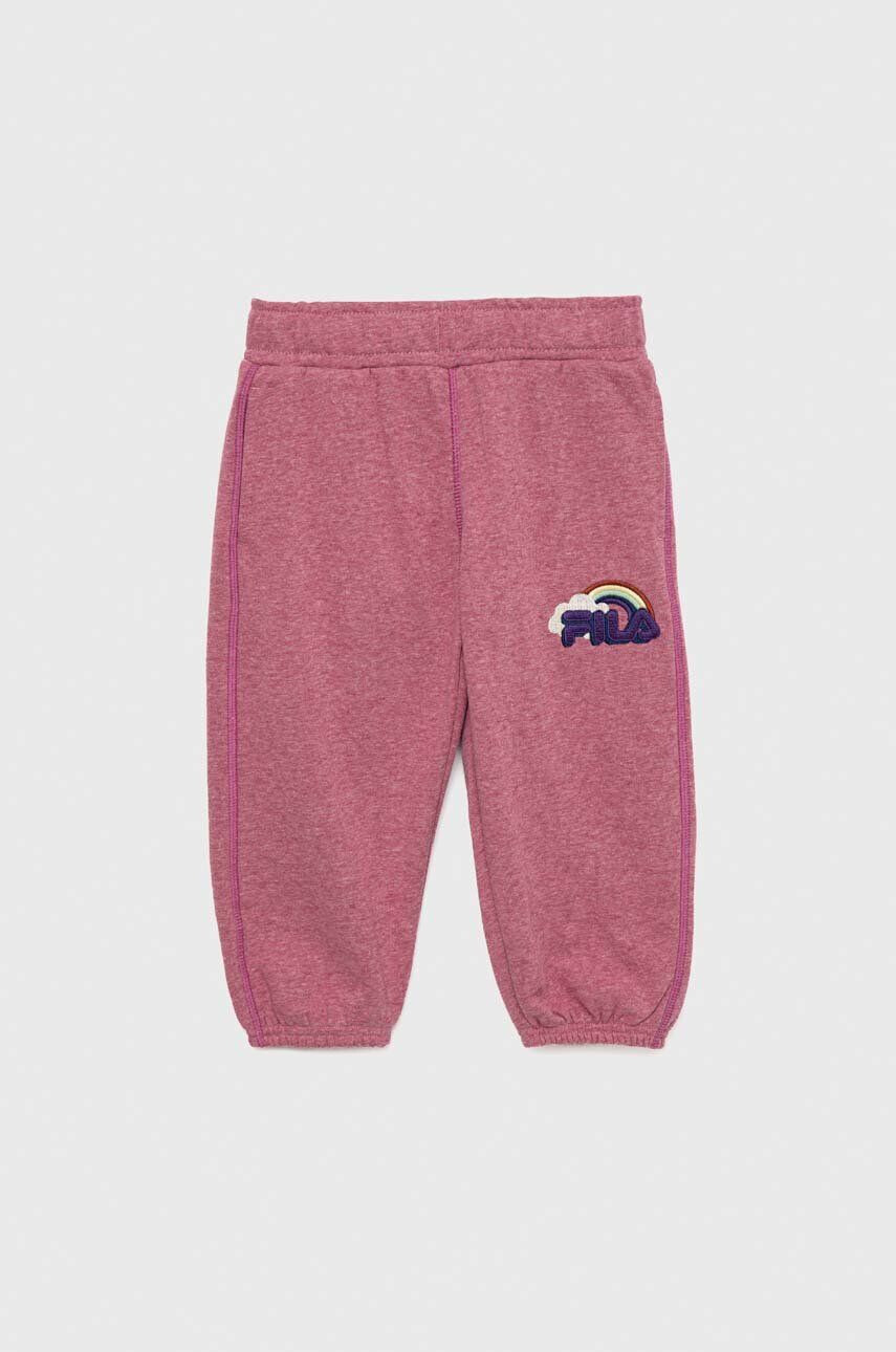 Fila pantaloni de trening pentru copii culoarea violet cu imprimeu - Pled.ro