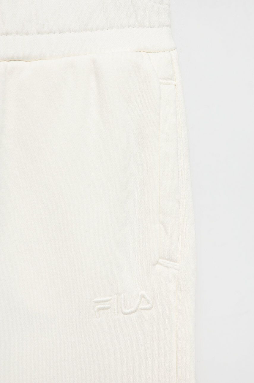 Fila pantaloni de trening pentru copii culoarea alb neted - Pled.ro