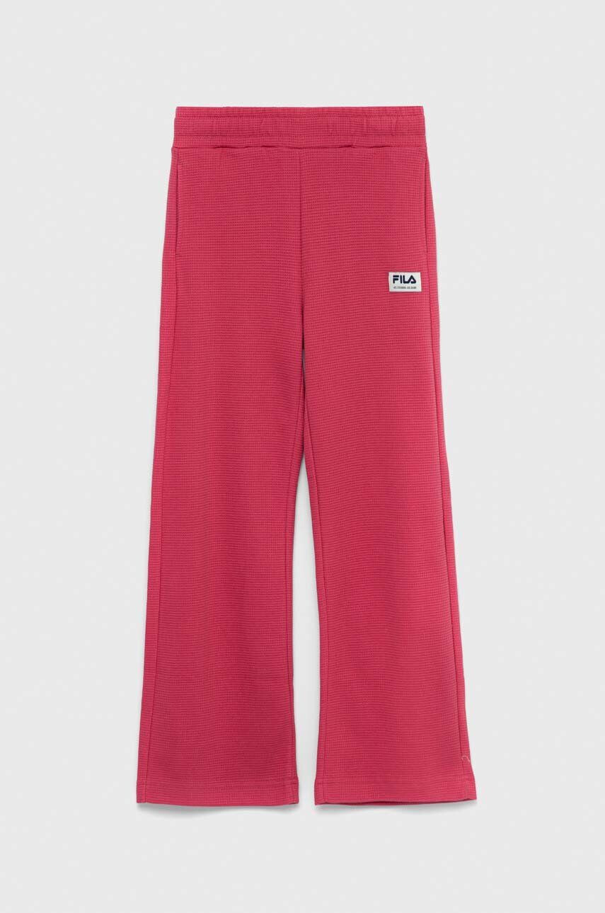 Fila pantaloni de trening pentru copii culoarea roz neted - Pled.ro