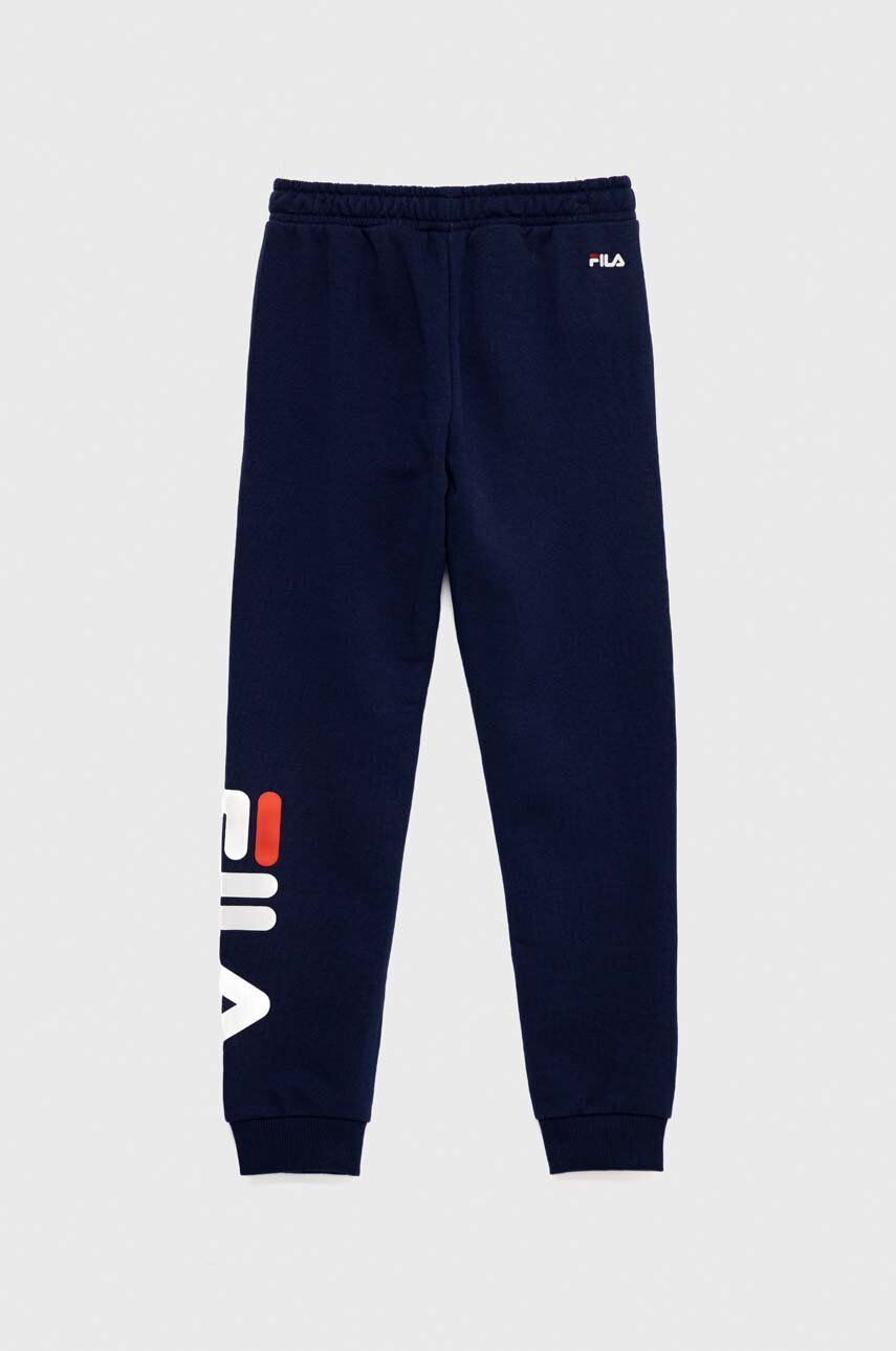 Fila pantaloni de trening pentru copii culoarea albastru marin cu imprimeu - Pled.ro