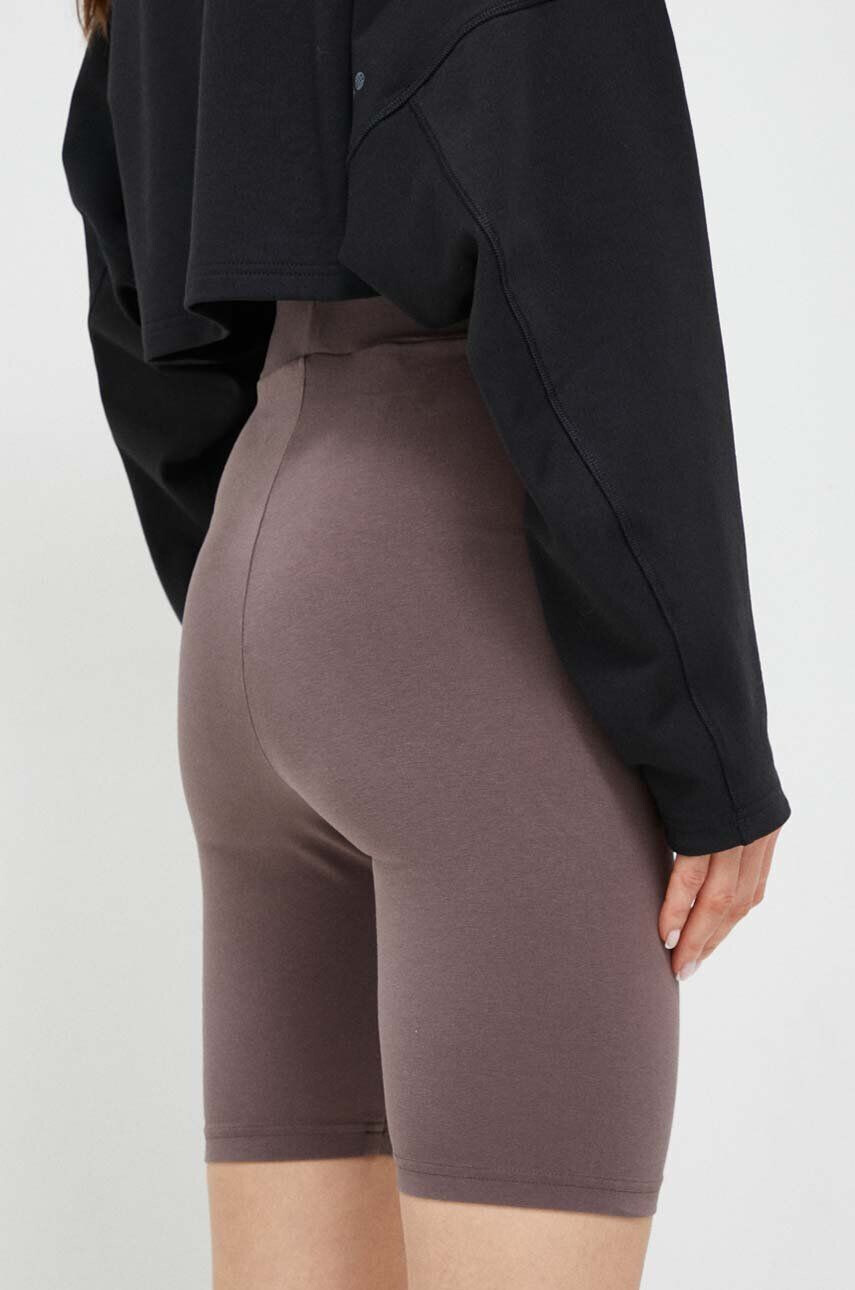 Fila pantaloni scurti Collias femei culoarea gri neted high waist - Pled.ro