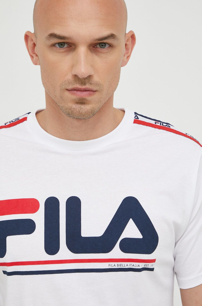 Fila pijama barbati culoarea alb cu imprimeu - Pled.ro